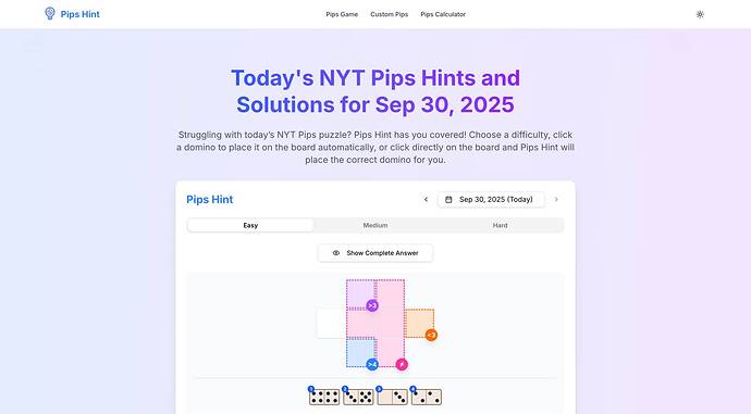 Pips Hint Home
