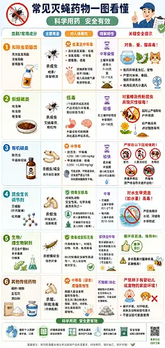 常见灭蝇药物一图看懂